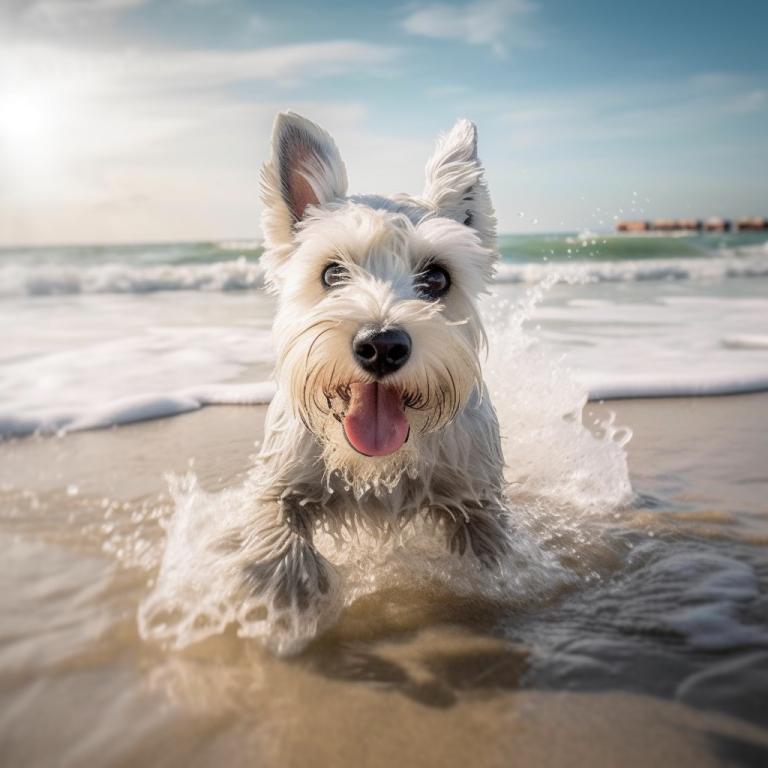 Who said beach days were only for humans?